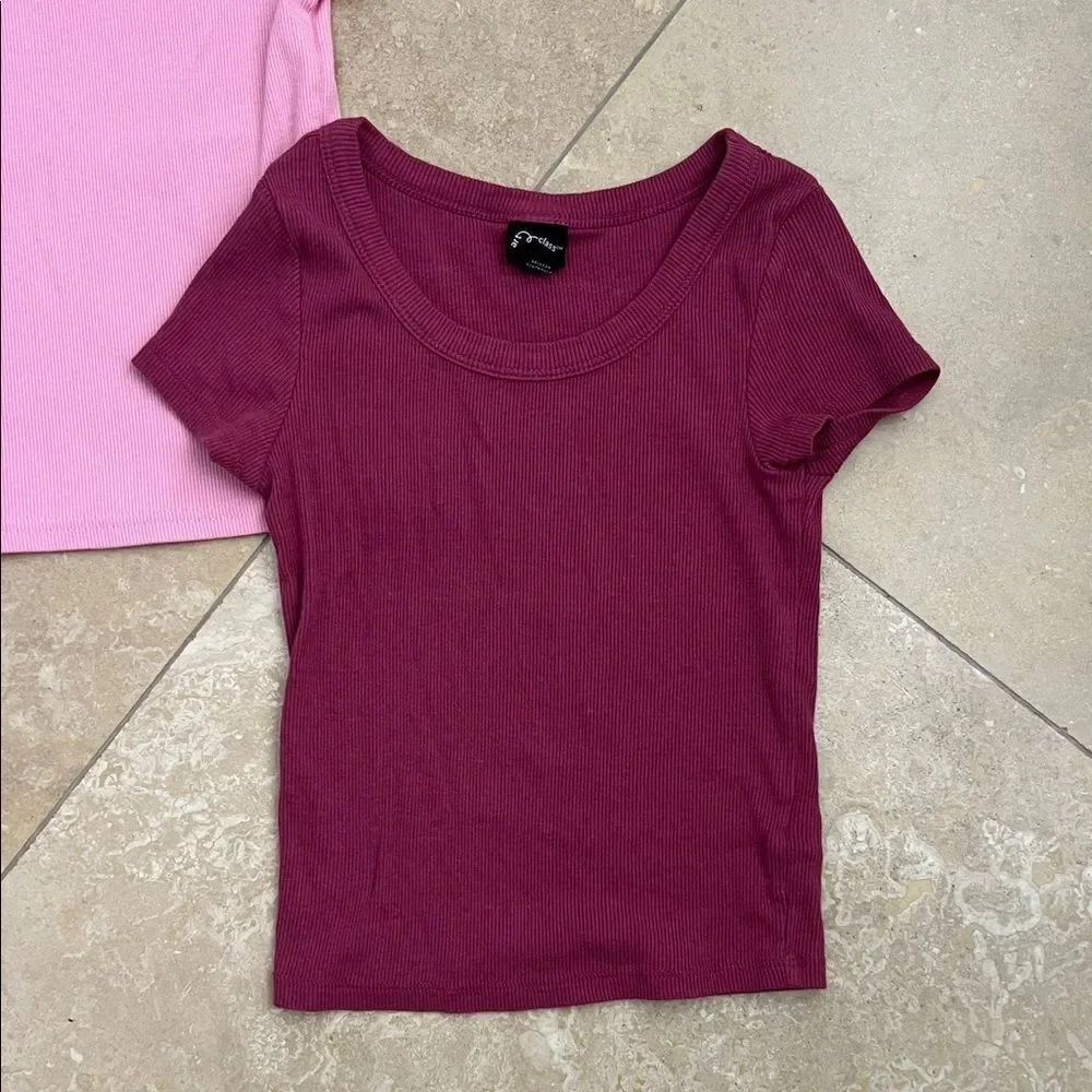 Art Class Pink and Burgundy Kids T-Shirts Bundle